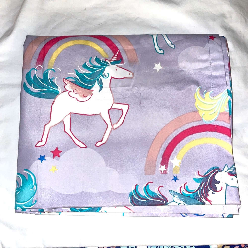 Your Zone Room Darkening Curtains 1 Pair - 30"W x 84"L Pastel Unicorns EUC